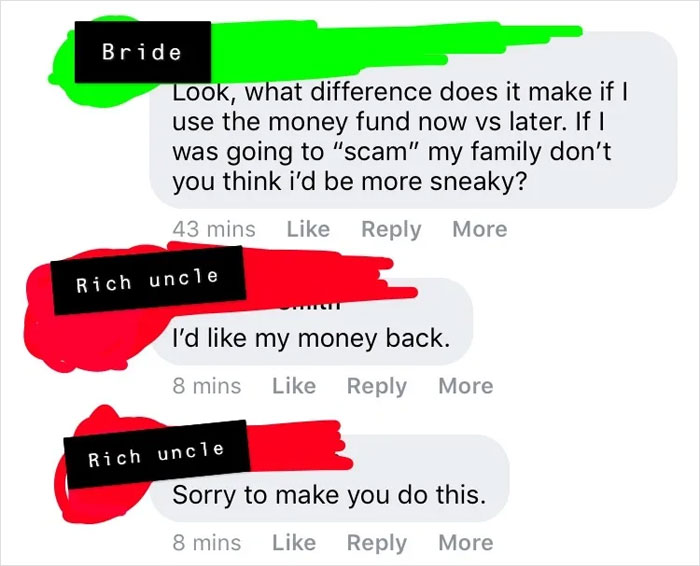 Delusional Bride Cancels Wedding, Thinks It's Okay To Spend The $30K That Guests Donated For It