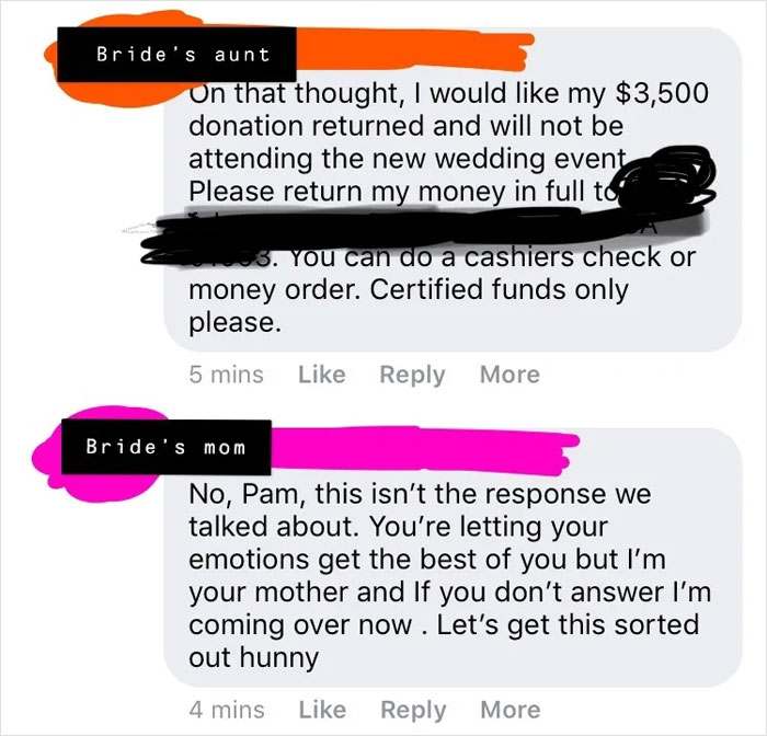 Delusional Bride Cancels Wedding, Thinks It's Okay To Spend The $30K That Guests Donated For It
