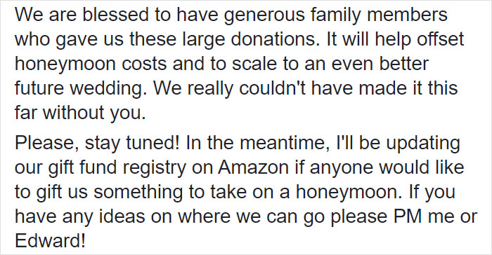 Delusional Bride Cancels Wedding, Thinks It's Okay To Spend The $30K That Guests Donated For It Delusional Bride Cancels Wedding, Thinks It's Okay To Spend The $30K That Guests Donated For It
