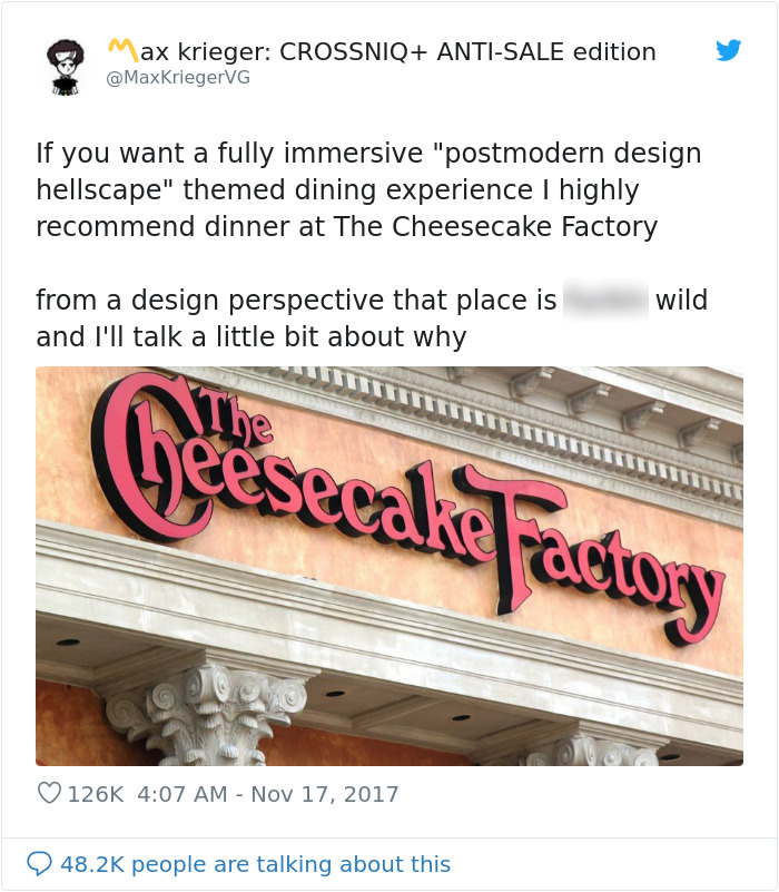 Man Explains Why Cheesecake Factory Is Probably The Weirdest Restaurant On Earth And It&rsquo;s Pretty Spot On