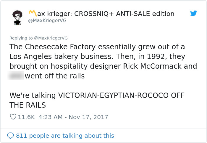 Man Explains Why Cheesecake Factory Is Probably The Weirdest Restaurant On Earth And It&rsquo;s Pretty Spot On