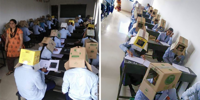 Anti-cheating cardboard boxes