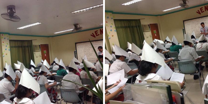 Anti-cheating hats