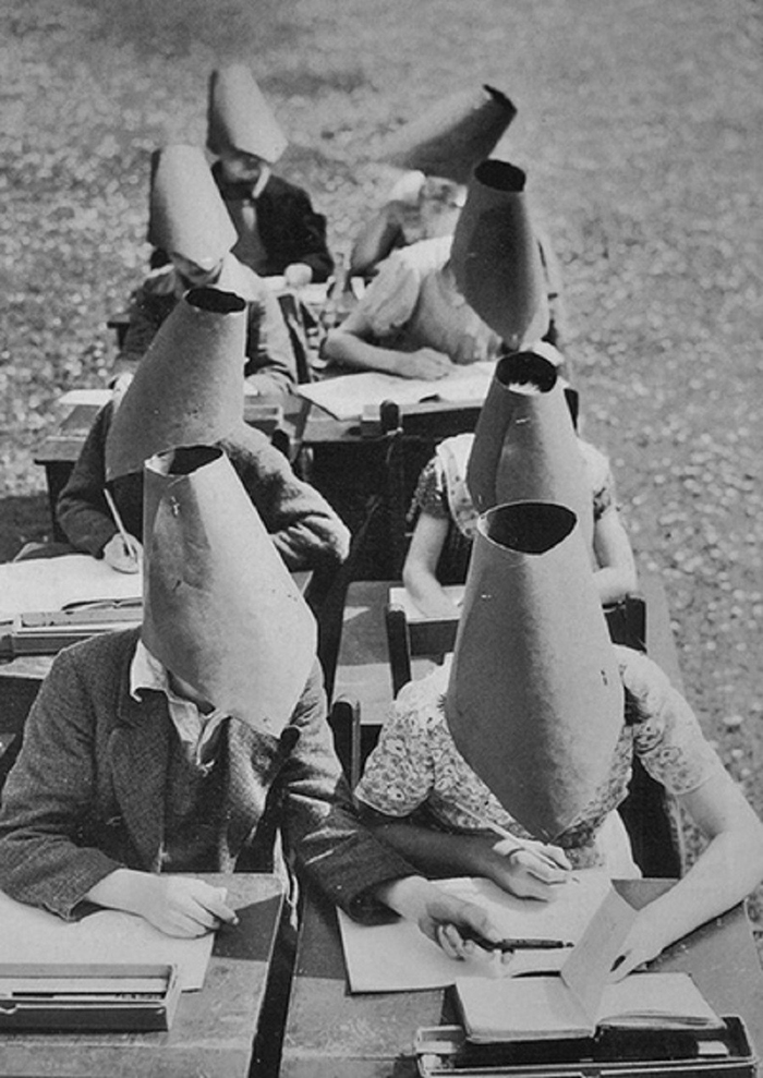 Vintage anti-cheating hats