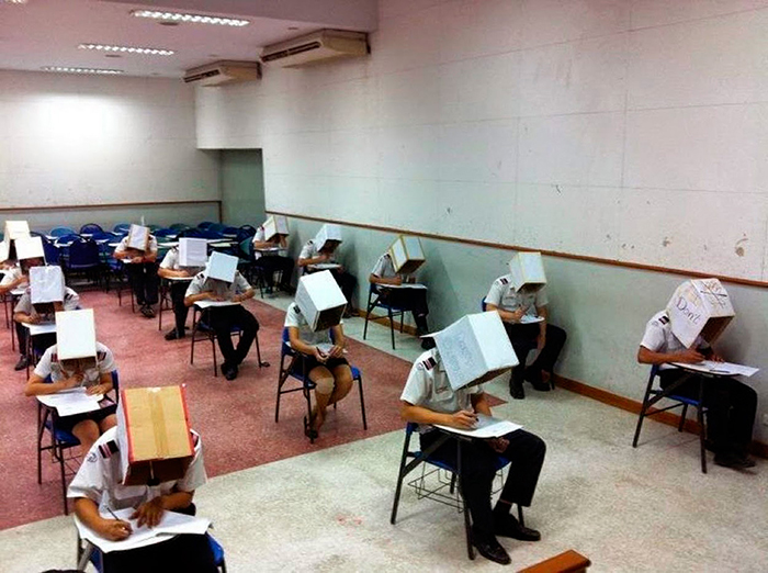 Anti-cheating cardboard boxes