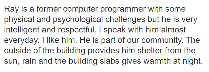 Customer Leaves 1-Star Because A Homeless Man Hangs Out By The Entrance, Gets Shut Down By The Business Owner Customer Leaves 1-Star Because A Homeless Man Hangs Out By The Entrance, Gets Shut Down By The Business Owner