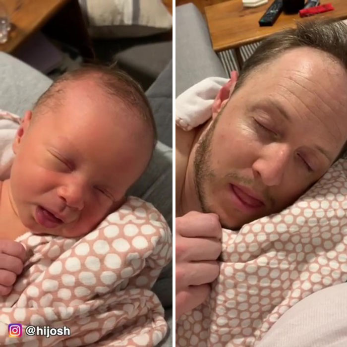 Dad Recreates Hilarious Faces His Daughter Makes When Drinking Milk Dad Recreates Hilarious Faces His Daughter Makes When Drinking Milk