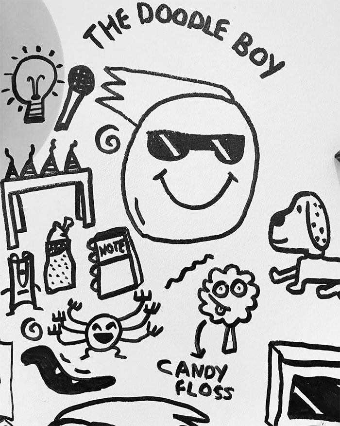 9-Year-Old Kid Who Kept Getting In Trouble For Doodling In Class Gets A Job Decorating A Restaurant With His Drawings 9-Year-Old Kid Who Kept Getting In Trouble For Doodling In Class Gets A Job Decorating A Restaurant With His Drawings