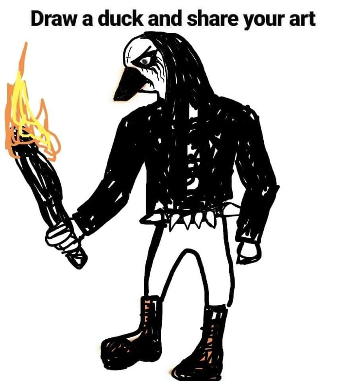 Drawing-Duck-People-Art