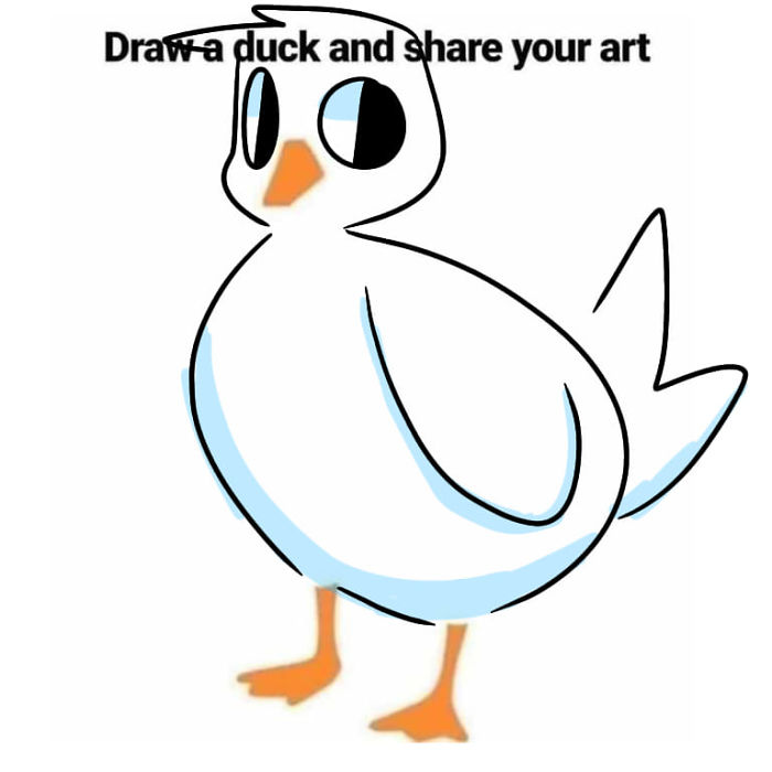 Drawing-Duck-People-Art
