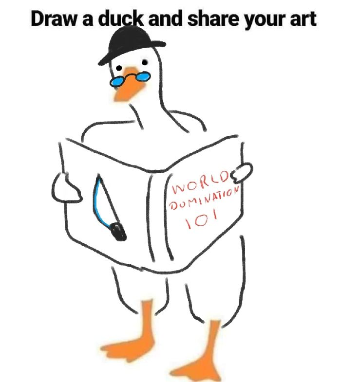Drawing-Duck-People-Art