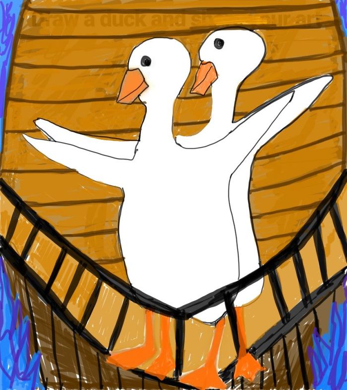 Drawing-Duck-People-Art