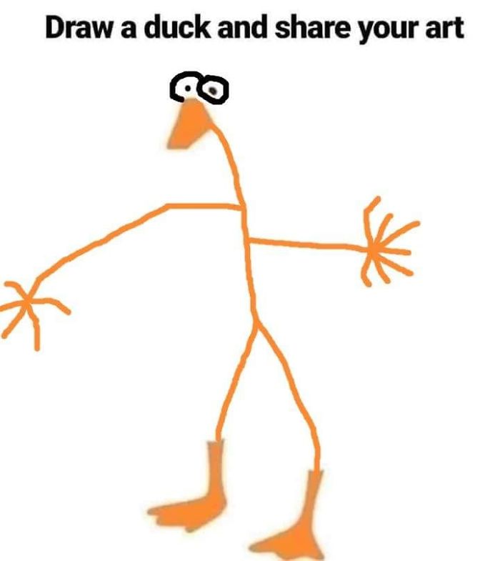 Drawing-Duck-People-Art