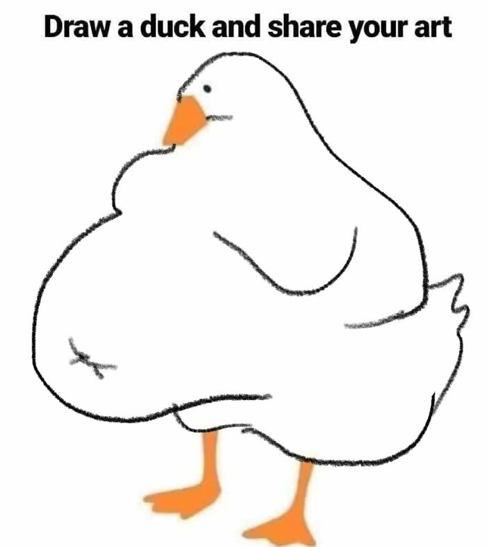 Drawing-Duck-People-Art