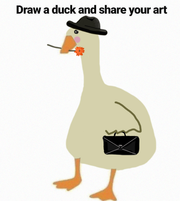 Drawing-Duck-People-Art