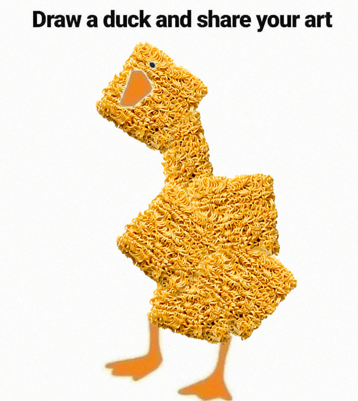 Drawing-Duck-People-Art