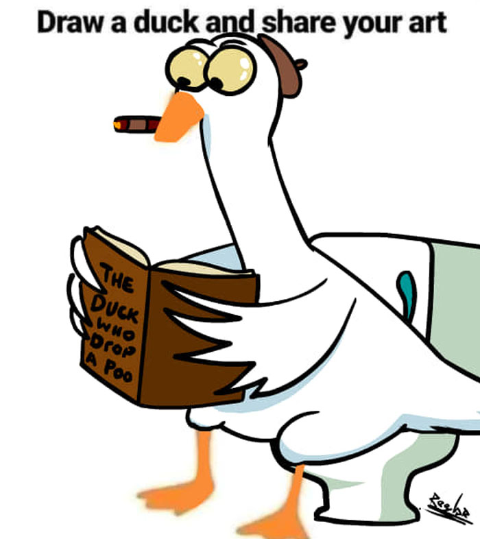 Drawing-Duck-People-Art