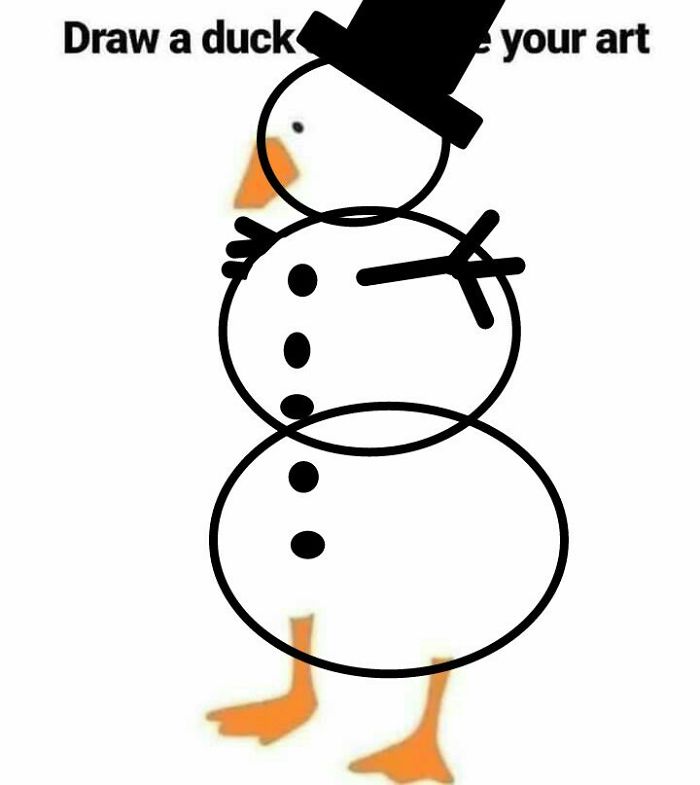 Drawing-Duck-People-Art