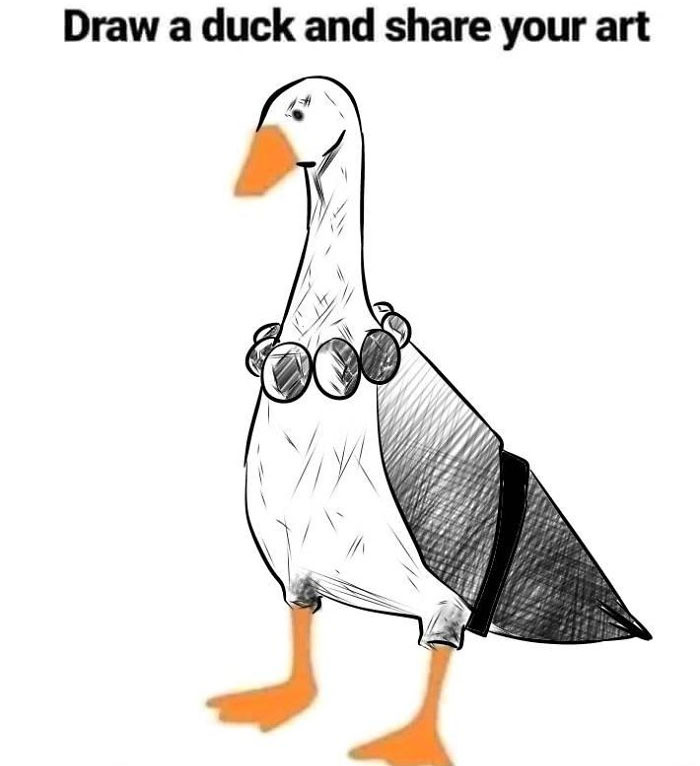 Drawing-Duck-People-Art