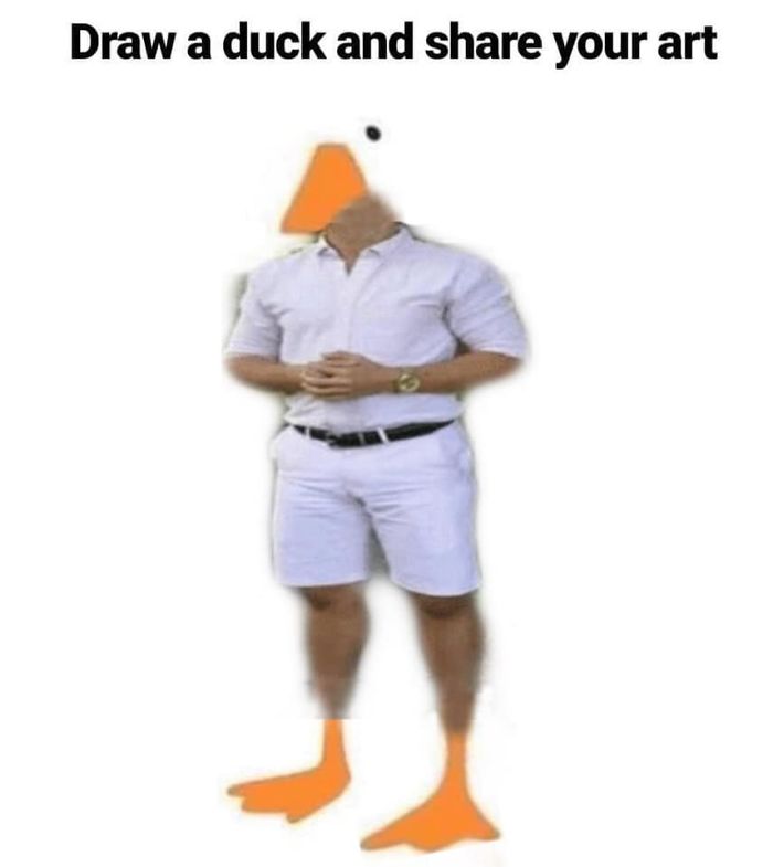 Drawing-Duck-People-Art
