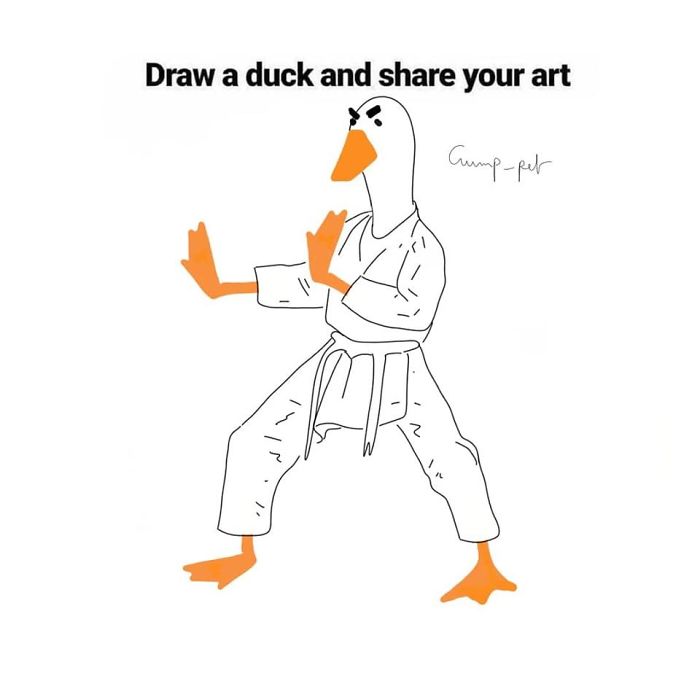 Drawing-Duck-People-Art