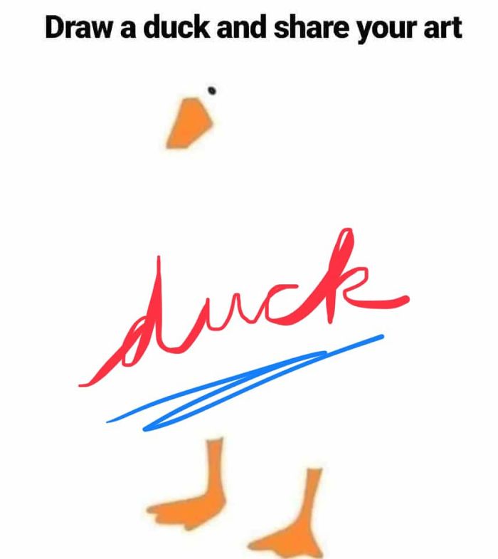 Drawing-Duck-People-Art