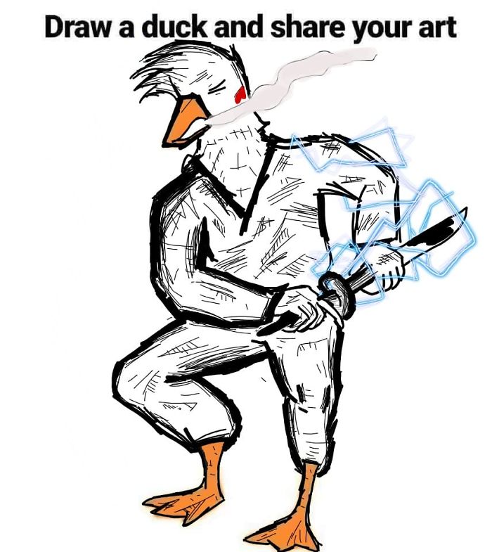 Drawing-Duck-People-Art