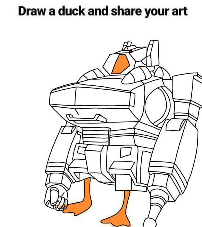 Drawing-Duck-People-Art