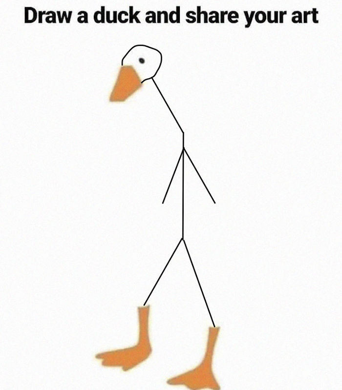 Drawing-Duck-People-Art