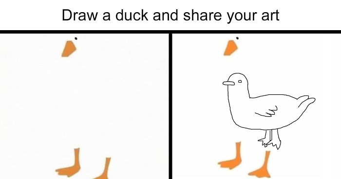 People Go Wild After Someone Asks Them To “Draw A Duck” Based On This Simple Template
