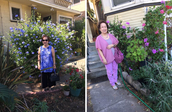 This Stylish Grandma Matches Her Outfits With The Flowers In Her Garden And Goes Viral