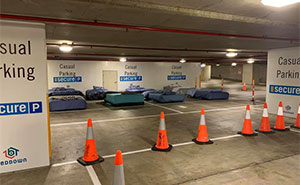 This Parking Lot Is Turned Into A Safe Haven For The Homeless At Night