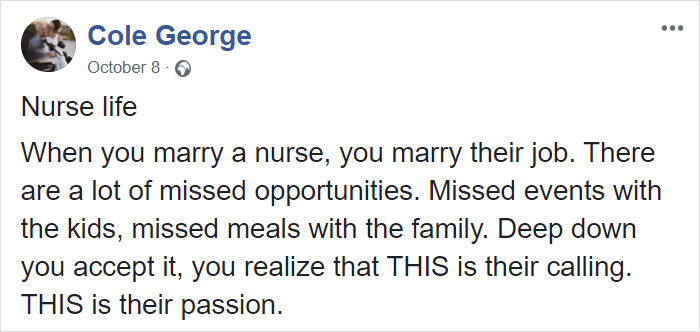 'When You Marry A Nurse, You Marry Their Job': Husband Reveals The Gritty Details Of His Wife's Life As A Nurse 'When You Marry A Nurse, You Marry Their Job': Husband Reveals The Gritty Details Of His Wife's Life As A Nurse