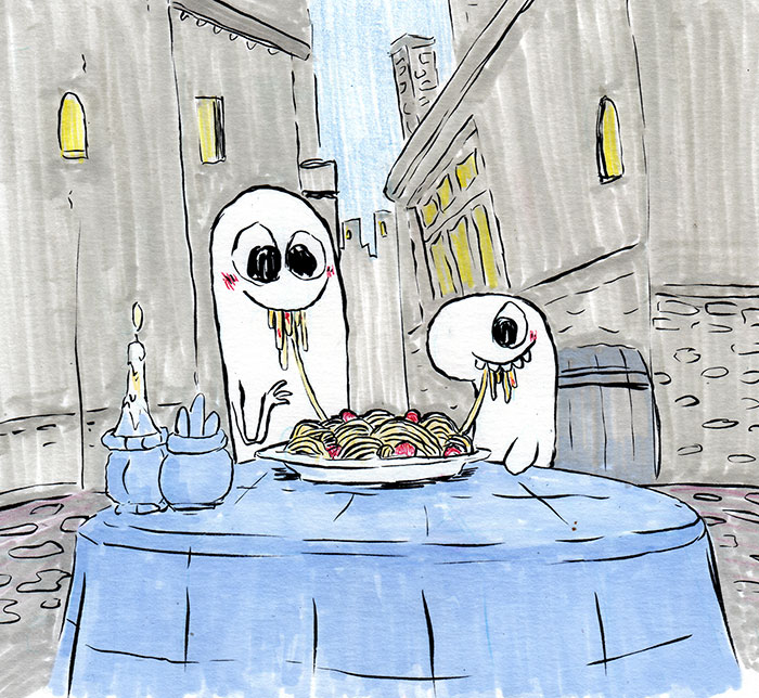 The Adventures Of A Little Ghost And His Cute Dog That I Drew For This Year’s Inktober