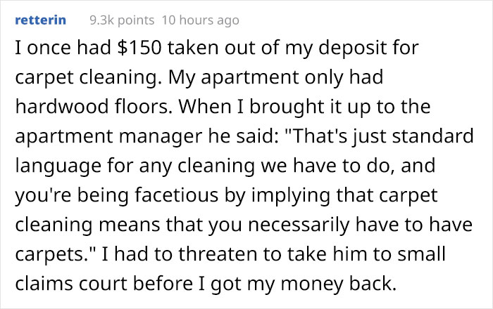 Jerk Landlord Accidentally Reveals Why Some Landlords Never Give Back Your Deposit