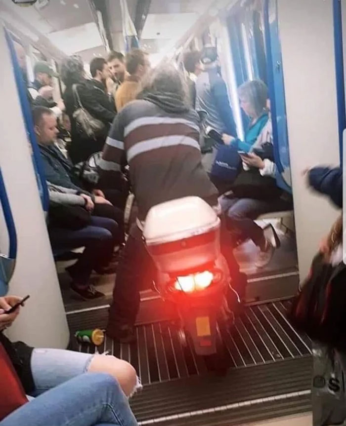 Scooter In The Subway