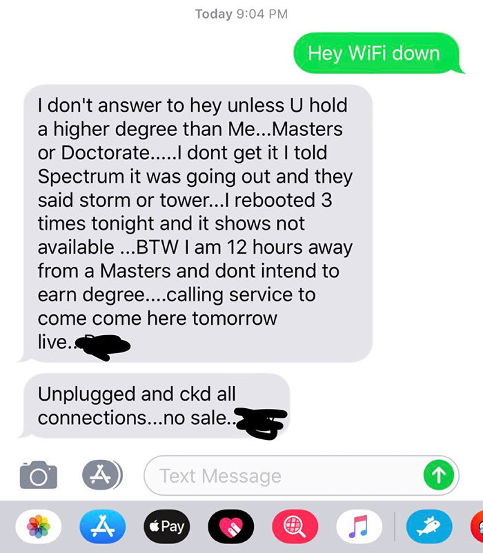 This Is My Landlord's Response To A Simple Text. No Previous Convo Nothing What You See Is What You Get