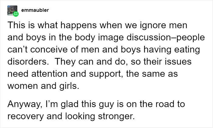 People Have To Explain Guys Can Have Anorexia Too After A Before-And-After Pic Leaves Some In Disbelief