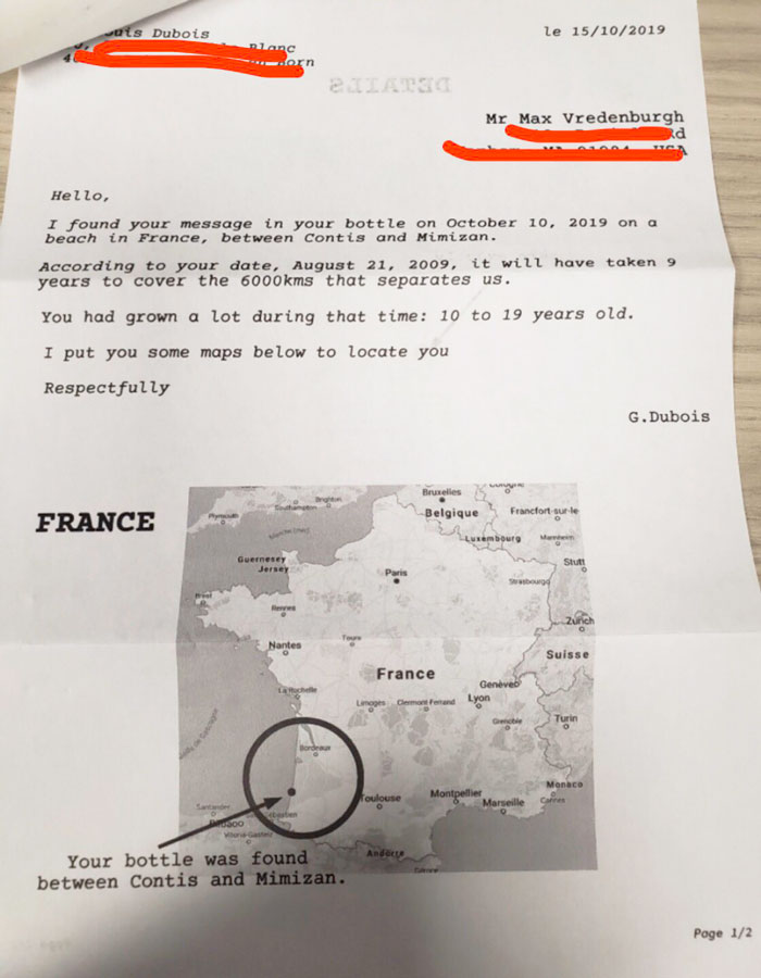 10-Year-Old Decides To Send A Message In A Bottle, And Is Surprised To Receive This Letter 9 Years Later 10-Year-Old Decides To Send A Message In A Bottle, And Is Surprised To Receive This Letter 9 Years Later