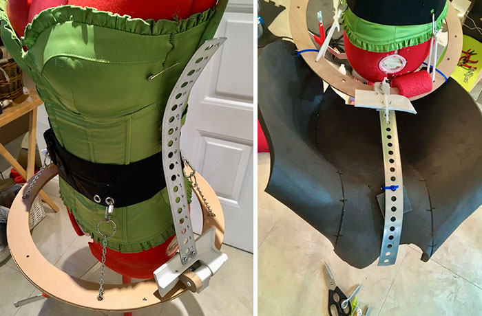 Woman Uses Foam And Toilet Seat Hinges To Create A Moving Rose Costume Woman Uses Foam And Toilet Seat Hinges To Create A Moving Rose Costume