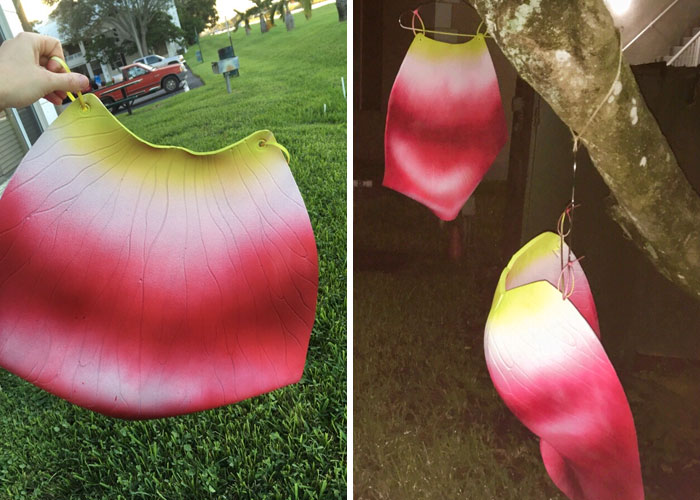 Woman Uses Foam And Toilet Seat Hinges To Create A Moving Rose Costume