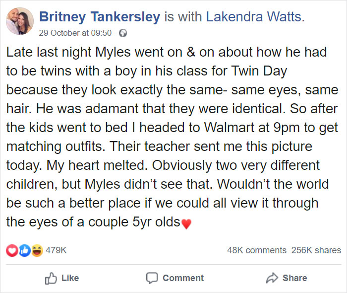 This Mother Broke Into Tears When She Saw A Picture Of Her Son With His “Twin” On Twin Day This Mother Broke Into Tears When She Saw A Picture Of Her Son With His “Twin” On Twin Day