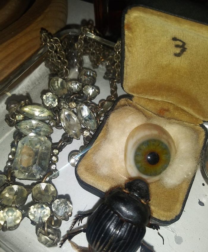 My First Post. Thanks For Having Me In The Group. Used Antique Glass Eye. I Had The Winning Bid