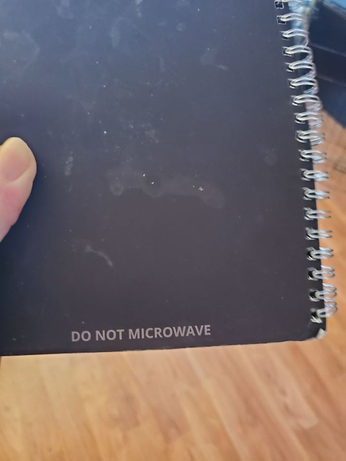 I Got This Journal At Goodwill A Few Weeks Ago And Just Realized That It's Not Microwavable. I'm Not Sure Why That Is Necessary To Specify On A Notebook But..