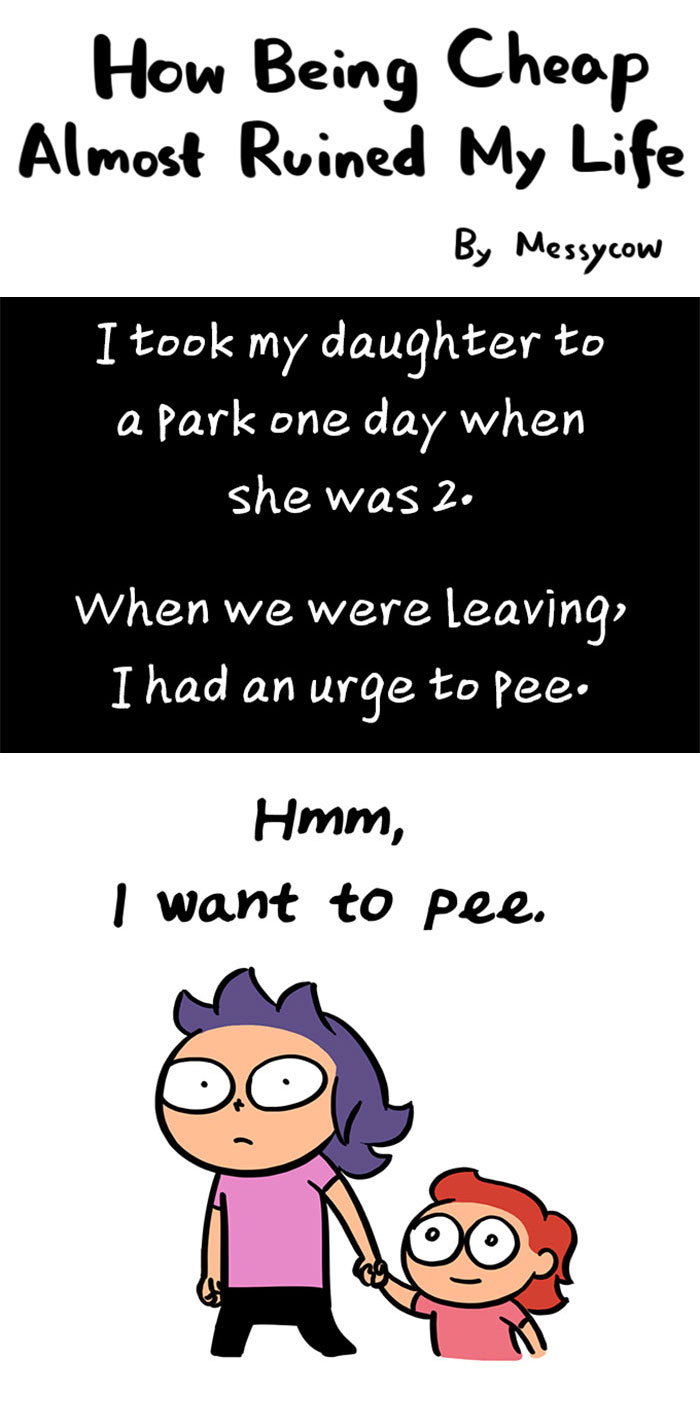 Mom Illustrates The Time She Overestimated Her Bladder Size, And It’s Hilariously Vivid