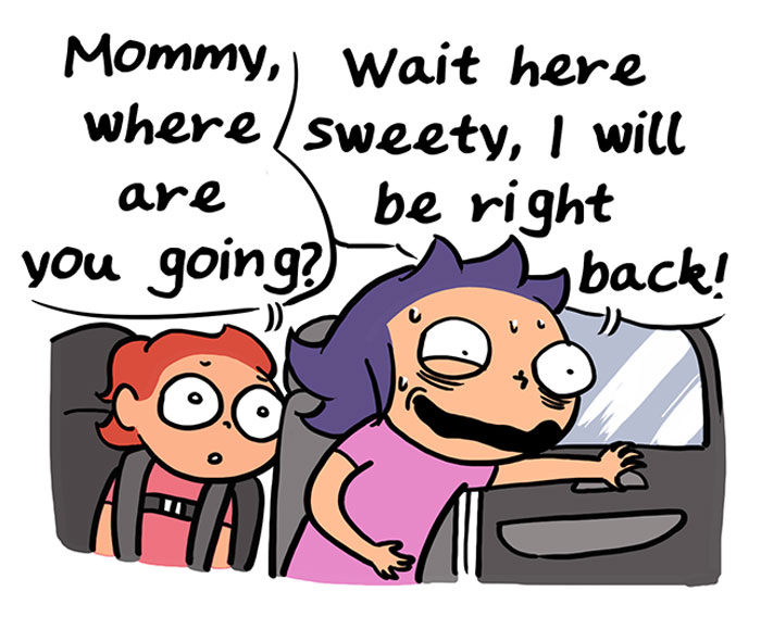 Mom Illustrates The Time She Overestimated Her Bladder Size, And It’s Hilariously Vivid