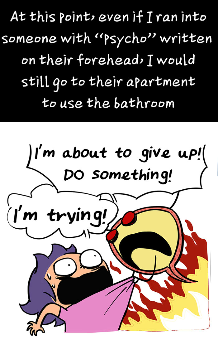 Mom Illustrates The Time She Overestimated Her Bladder Size, And It’s Hilariously Vivid