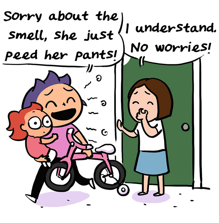 Mom Illustrates The Time She Overestimated Her Bladder Size, And It’s Hilariously Vivid