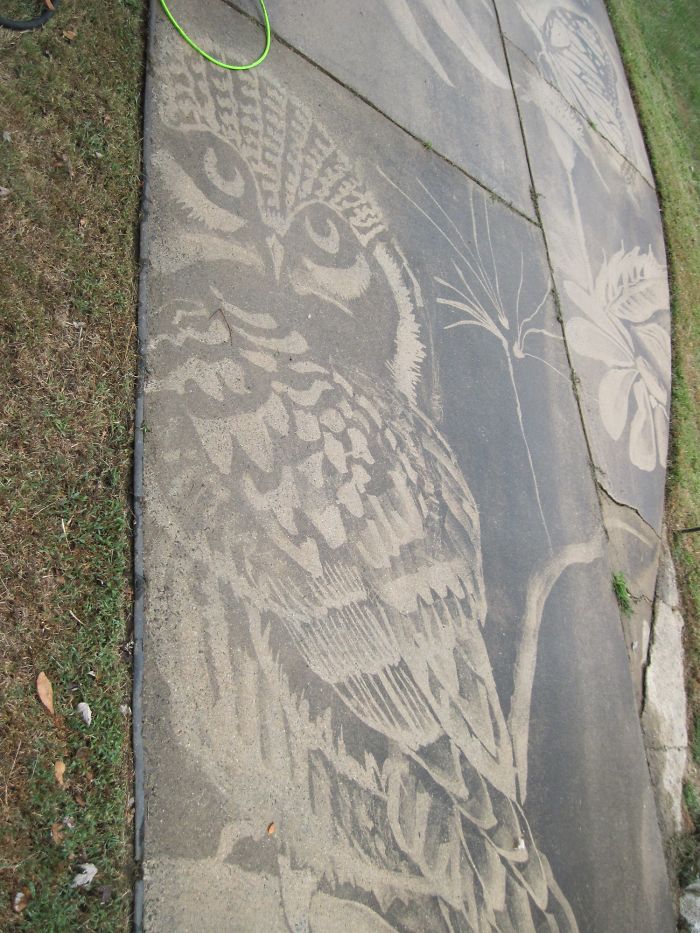 Woman Uses The Power Washer She Got As A Birthday Gift To Unleash Her Creative Potential Woman Uses The Power Washer She Got As A Birthday Gift To Unleash Her Creative Potential