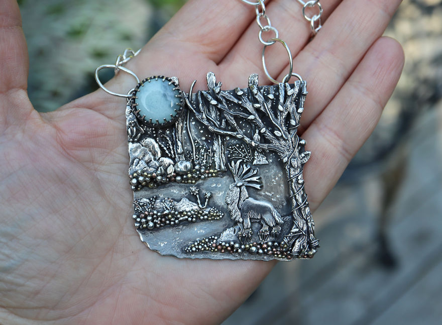 I Hand-Crafted A Princess Mononoke Inspired Pendant